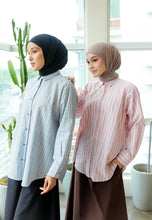 Load image into Gallery viewer, Nouf Stripe Top (Pink White)