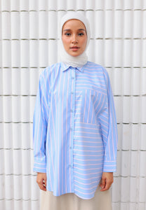 Suha Stripe Top (Baby Blue)