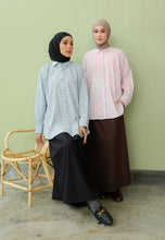 Load image into Gallery viewer, Nouf Stripe Top (Pink White)