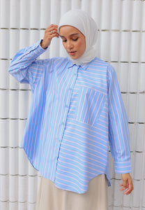 Suha Stripe Top (Baby Blue)