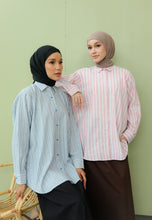 Load image into Gallery viewer, Nouf Stripe Top (Blue-Black)