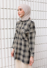 Load image into Gallery viewer, Sophia Checkered Top (Dark Blue)
