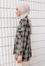 Load image into Gallery viewer, Sophia Checkered Top (Dark Blue)