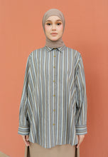 Load image into Gallery viewer, Nouf Stripe Top (Grey Brown)
