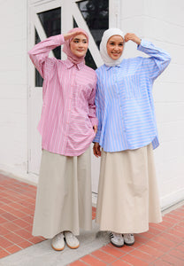 Suha Stripe Top (Pastel Pink)