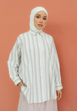 Load image into Gallery viewer, Nouf Stripe Top (Brown White)