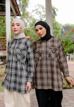 Load image into Gallery viewer, Sophia Checkered Top (Black)