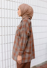 Load image into Gallery viewer, Sophia Checkered Top (Brown)