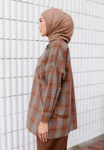 Sophia Checkered Top (Brown)