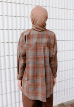 Load image into Gallery viewer, Sophia Checkered Top (Brown)