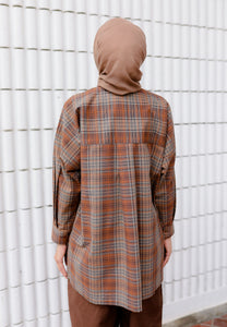 Sophia Checkered Top (Brown)