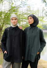 Load image into Gallery viewer, Erum Linen Top (Deep Green)