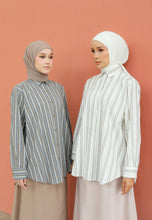 Load image into Gallery viewer, Nouf Stripe Top (Brown White)