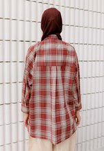 Load image into Gallery viewer, Sophia Checkered Top (Redwood)