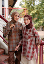 Load image into Gallery viewer, Sophia Checkered Top (Brown)