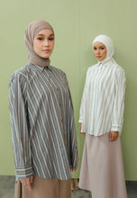 Load image into Gallery viewer, Nouf Stripe Top (Brown White)