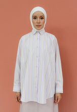 Load image into Gallery viewer, Nouf Stripe Top (Purple Brown)