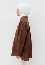 Load image into Gallery viewer, Erum Linen Top (Dark Brown)