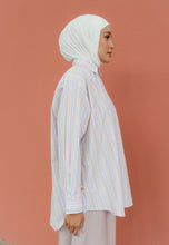 Load image into Gallery viewer, Nouf Stripe Top (Purple Brown)
