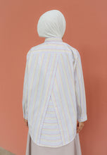 Load image into Gallery viewer, Nouf Stripe Top (Purple Brown)