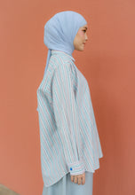 Load image into Gallery viewer, Nouf Stripe Top (Blue Pink)