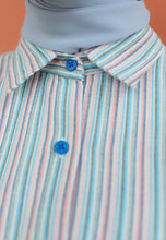 Load image into Gallery viewer, Nouf Stripe Top (Blue Pink)