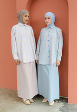 Load image into Gallery viewer, Nouf Stripe Top (Purple Brown)