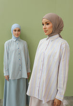 Load image into Gallery viewer, Nouf Stripe Top (Purple Brown)