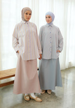 Load image into Gallery viewer, Nouf Stripe Top (Blue Pink)