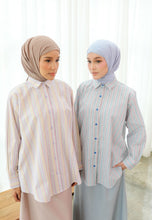 Load image into Gallery viewer, Nouf Stripe Top (Blue Pink)