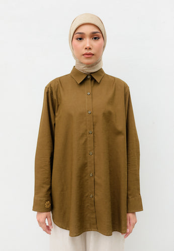 Erum Linen Top (Seaweed)
