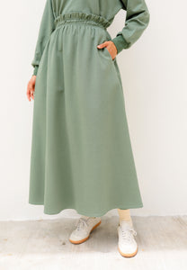 Zoe Flare Skirt (Palace Green)