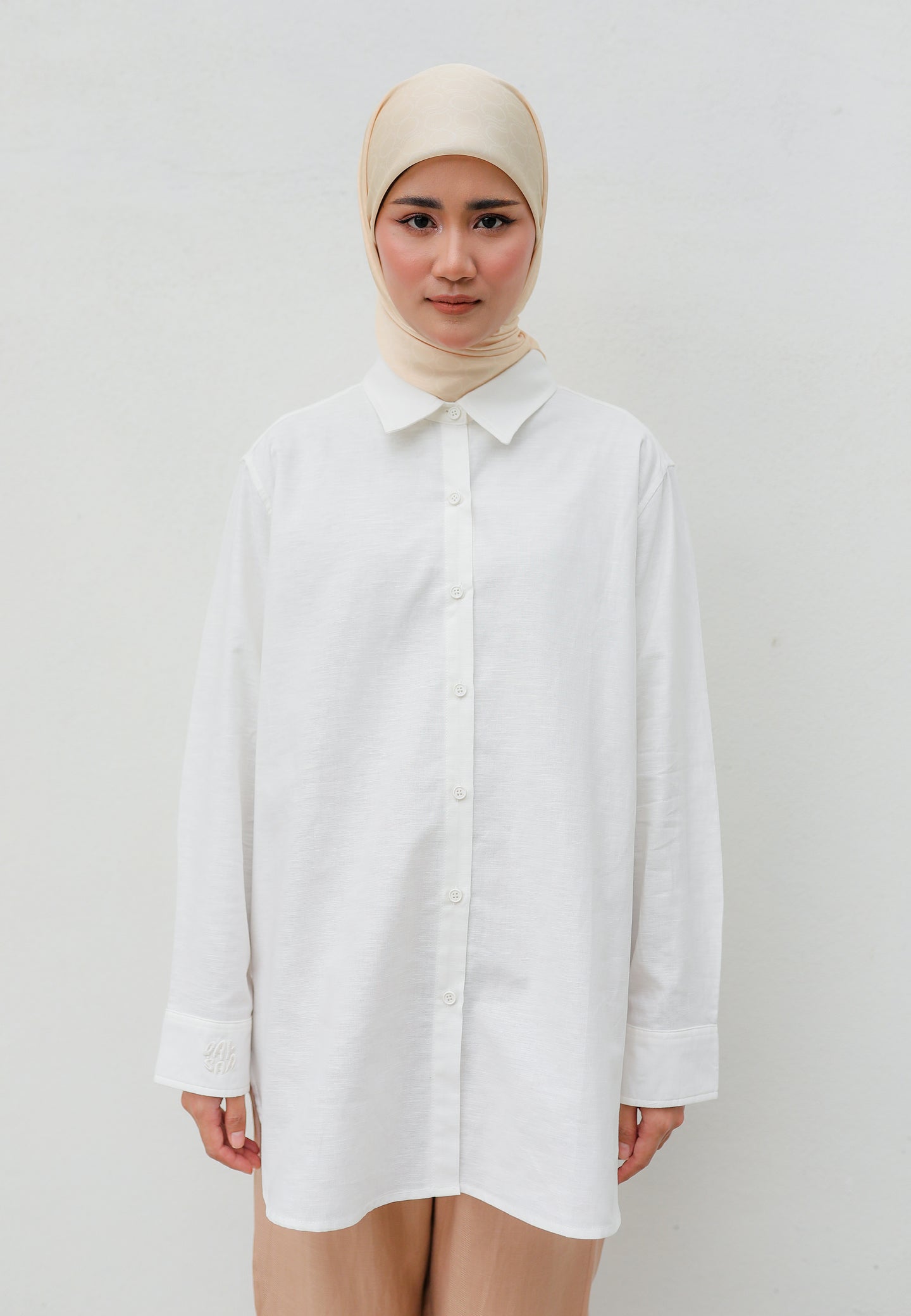 Erum Linen Top (Pearl White)