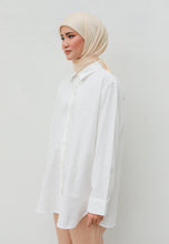 Load image into Gallery viewer, Erum Linen Top (Pearl White)