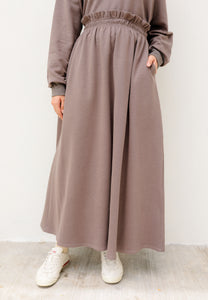 Zoe Flare Skirt (Taupe)