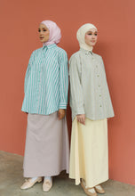 Load image into Gallery viewer, Nouf Stripe Top (Green Pink)