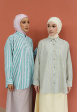 Load image into Gallery viewer, Nouf Stripe Top (Mustard Green)