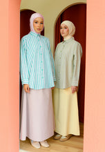 Load image into Gallery viewer, Nouf Stripe Top (Mustard Green)