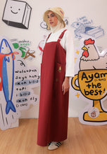 Load image into Gallery viewer, Pinafore Cotton Twill (Maroon)
