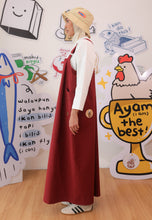 Load image into Gallery viewer, Pinafore Cotton Twill (Maroon)