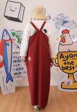 Load image into Gallery viewer, Pinafore Cotton Twill (Maroon)