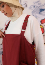 Load image into Gallery viewer, Pinafore Cotton Twill (Maroon)