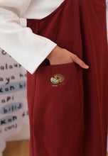 Load image into Gallery viewer, Pinafore Cotton Twill (Maroon)