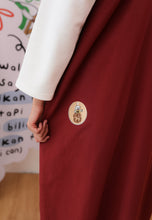Load image into Gallery viewer, Pinafore Cotton Twill (Maroon)
