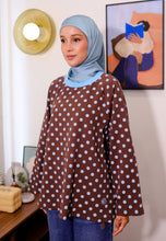 Load image into Gallery viewer, Hana Polka T-Shirt (Blue Choco)