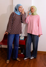 Load image into Gallery viewer, Hana Polka T-Shirt (Blue Choco)