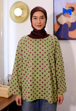 Load image into Gallery viewer, Hana Polka T-Shirt (Olive Wine)