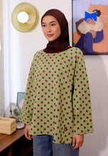 Load image into Gallery viewer, Hana Polka T-Shirt (Olive Wine)