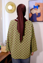 Load image into Gallery viewer, Hana Polka T-Shirt (Olive Wine)