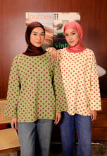 Load image into Gallery viewer, Hana Polka T-Shirt (Olive Wine)
